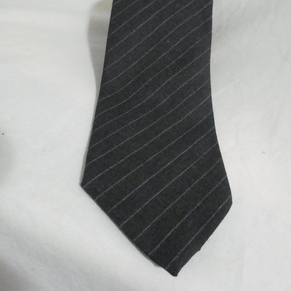 Striped Charcoal Necktie - Picture 5 of 7